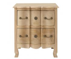 Comodino in mango con cassetti L 54 cm Colette