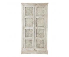Armadio bianco in mango effetto anticato L 90 cm Taj