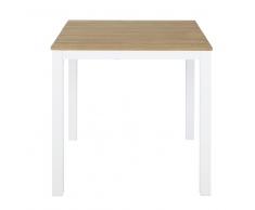 Tavolo da giardino professionale in legno di teak e metallo bianco, 75 cm Regate Pro