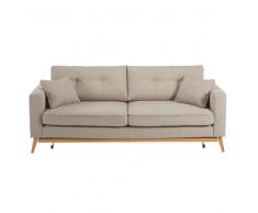 Divano letto scandinavo 3 posti beige Brooke