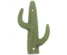 Attaccapanni cactus in metallo verde