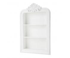 Scaffale scolpito bianco in legno L 79 cm ROMANTIQUE