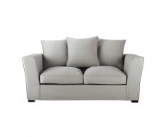Divano trasformabile in cotone grigio chiaro 2/3 posti Balthazar