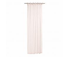 Tenda con laccetti in cotone rosa motivi stelle dorate, 102x250 cm
