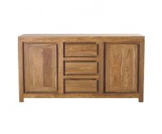 Credenza a 2 ante e 3 cassetti in massello di legno di sheesham Stockholm
