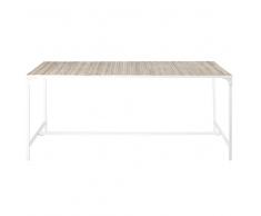 Tavolo da pranzo 6/8 persone bianco in metallo 180 cm Mistral