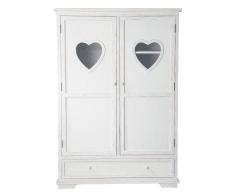 Armadio bianco in legno L 130 cm Valentine