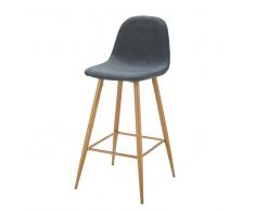 Sedia da bar blu in tessuto jeans Clyde