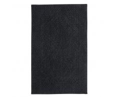 Tappeto da bagno in cotone annodato grigio antracite, 65x100 cm