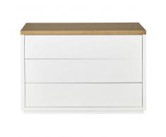 Cassettone bianco con 3 cassetti Austral