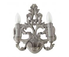 Applique in legno grigio anticato H 32 cm AUBAGNE