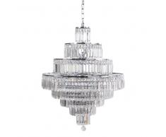 Lampadario con pendenti in cristallo