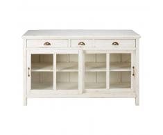 Credenza a 2 ante e 3 cassetti in legno massello di mango Lizon