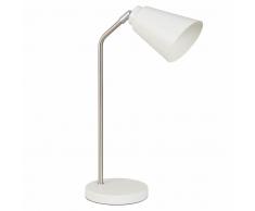 Lampada da tavolo in metallo avorio