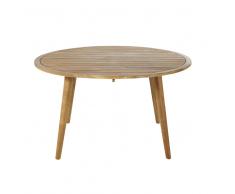 Tavolo da giardino rotondo in legno massello di acacia 6 persone, 140 cm Noumea