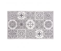Tappeto da bagno in cotone a motivi piastrelle, 50x80
