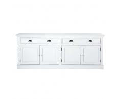 Credenza 4 ante e 4 cassetti bianca Newport