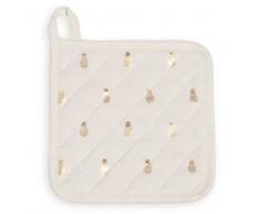 Presina motivo ananas in cotone GOLD PINEAPPLE