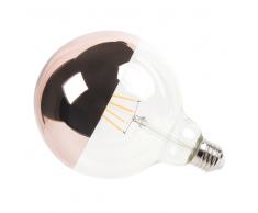 Lampadina a LED in vetro ramato e metallo