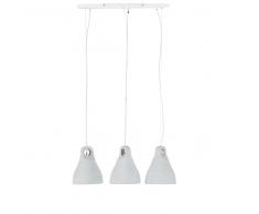 Lampada a sospensione industriale con 3 faretti in cemento