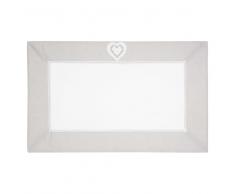 Tappeto da bagno in cotone bianco 50 X 80 cm HEART