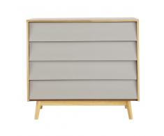 Cassettone vintage 4 cassetti grigio Fjord