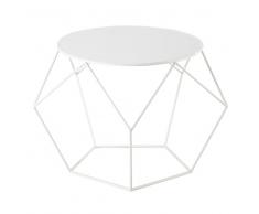 Tavolo basso rotondo bianco in metallo D 64 cm Prism