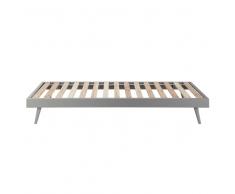 Panca letto scandinavo 90 x 190 grigio in pino Sixties