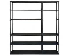 Scaffale porta-TV nero in metallo Edison