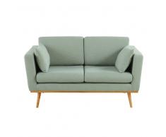 Divano vintage 2 posti grigio-verde Timeo