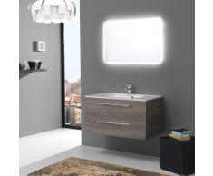 Mobile Bagno Boston 90 Cm Con Cassetti E Specchiera Retroilluminata