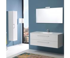 Mobile Bagno Boston 120 Cm Con Due Cassetti Bianco Lucido