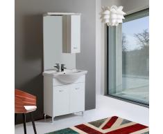 Mobile Bagno A Terra 75 Cm Perla Con Lavabo