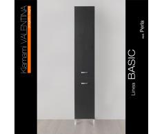 Colonna Armadietto Bagno Con Piedini In Rovere Scuro Serie Perla