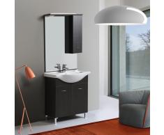Mobile Bagno Con Piedini Lavabo E Specchio Da 75 Cm Perla