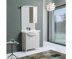 Mobile A Terra Perla Da 75 Cm Con Lavabo Per Bagno