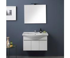 Mobile Bagno Silvia Sospeso Con 3 Ante Da 85 Cm Bianco Foresta
