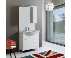 Mobile Bagno Con Lavandino Da 85 Cm Perla In Bianco Lucido