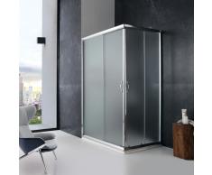 Box Doccia Giada 80x100 Cristallo 6 Mm Opaco Buccia D'arancia