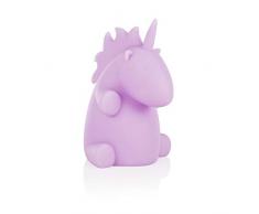 Smartwares IDE-60018 Lampada Unicorno LED per Bambini-Funzionamento a Batteria, Viola