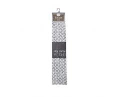 Charme et Douceur Lucie, grembiule con tasca, Cotone, grigio, 60 x 84 cm