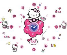Hello Kitty Tick Tock - Orologio da parete e adesivi