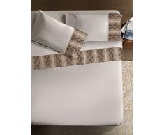 Ipersan Pitonato Armonie Completo con Bordo Fotografico, Cotone, Beige, Matrimoniale