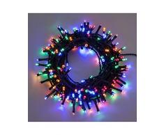 Xmasking Catena Luminosa con 180 LED con Giochi di Luce, Multicolore, 7.5 cm