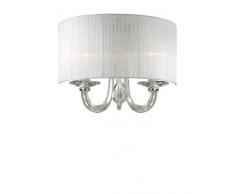 Ideal Lux Swan AP2 Lampada da Parete E14, Bianco