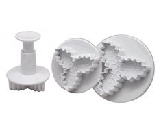 DeColorDulce Agrifoglio Set Tagliapasta con Espulsore, Bianco, 28Â x 12Â x 4Â cm, 3Â Pezzi