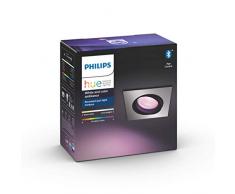 Philips Lighting Hue Centura White and Color Ambiace Faretto Connesso, GU10, 5.7 W, Quadrato, Alluminio