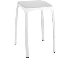 Wenko Losani, Sgabello da Bagno, in Metallo e plastica, Colore Bianco 29 x 29 x 46 cm, 22475100
