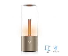 YEELIGHT Lampada da Tavolo a Forma di Candela, Tecnologia Ble Mesh, Batteria al Litio 2100 mAh, Ricarica USB Via 6.5 W, Gold