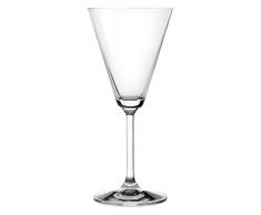 H&H Confezione 6 Vetro Jazz Trasparente Cl16 Calici Vino, 16 cl